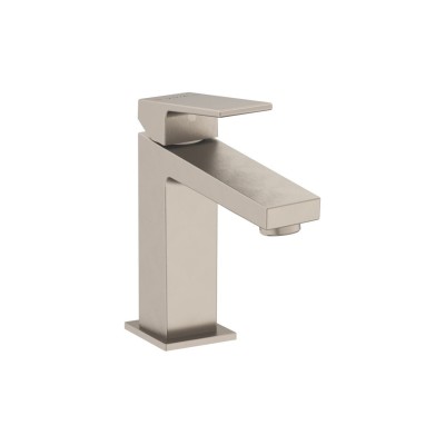 VitrA Minimax Square Large Basin Mixer - Brushed Nickel | Ba