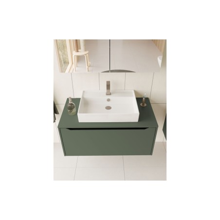 VitrA Minimax Square Large Basin Mixer - Brushed Nickel | Ba