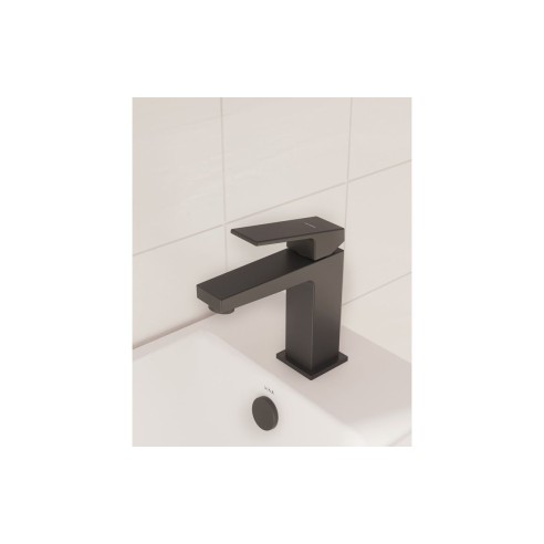VitrA Minimax Square Large Basin Mixer - Matt Black | Bathro