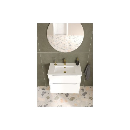 VitrA Minimax Square Large Basin Mixer - Brushed Brass | Bat