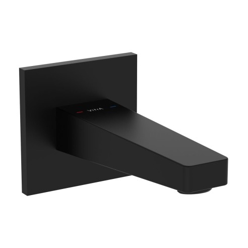 VitrA Root Square Wall Mounted Bath Spout - Matt Black | Bat