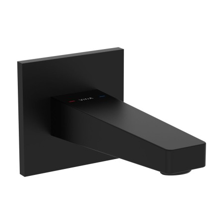 VitrA Root Square Wall Mounted Bath Spout - Matt Black | Bat