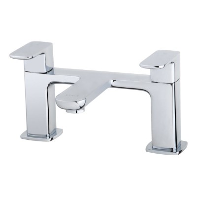 VitrA Square Wall Mounted Bath Filler - Chrome | Bathroom Ta