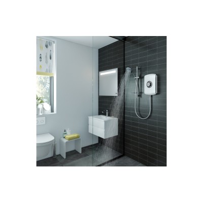 Triton Amore 9.5kW Electric Shower - Black Gloss | Showers | 2