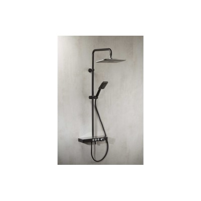 Vema Thermostatic Shower Column w/Fixed Head  Riser  Shelf & 2