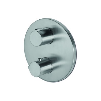 Vema Tiber Two Outlet Thermostatic Mixer - St/Steel | Shower