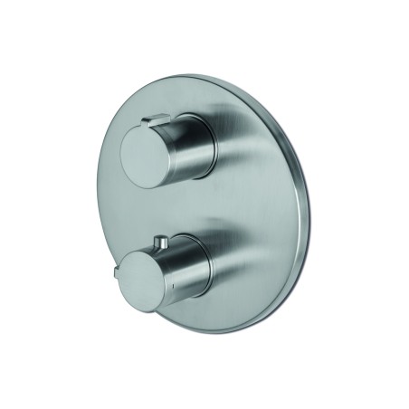 Vema Tiber Two Outlet Thermostatic Mixer - St/Steel | Shower