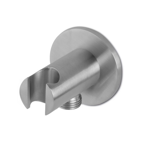 Vema Tiber Handset Wall Bracket & Outlet - St/Steel | Shower