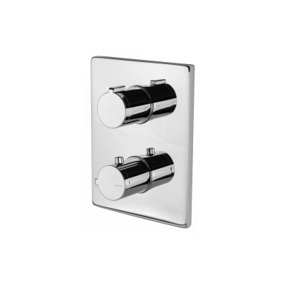 Vema Rectangular Two Outlet Thermostatic Mixer Valve | Showe
