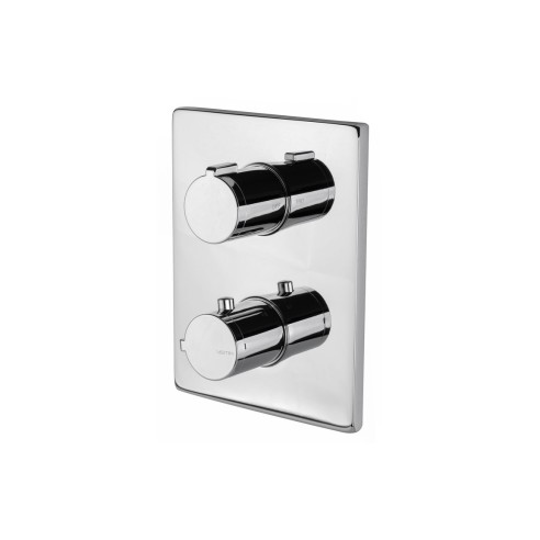 Vema Rectangular Two Outlet Thermostatic Mixer Valve | Showe