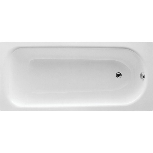 Foggia 1600mm Steel Single Ended Bath 2 Tap Hole | BathroomKing