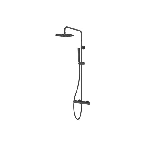 Vema Thermostatic Shower Column w/Fixed Head & Riser - Matt