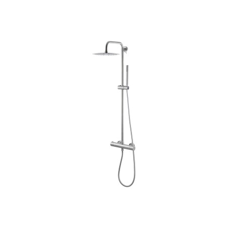 Vema Thermostatic Shower Column w/Fixed Head & Riser - St/St