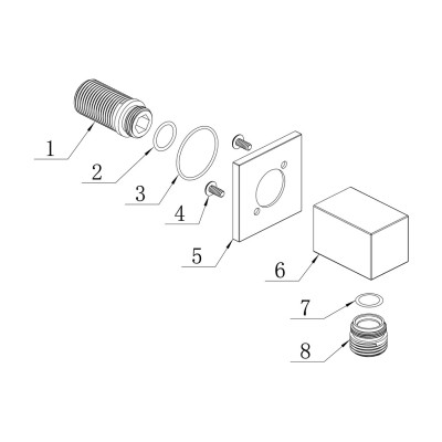 Square Wall Outlet Elbow - Chrome | Showers | BathroomKing 2