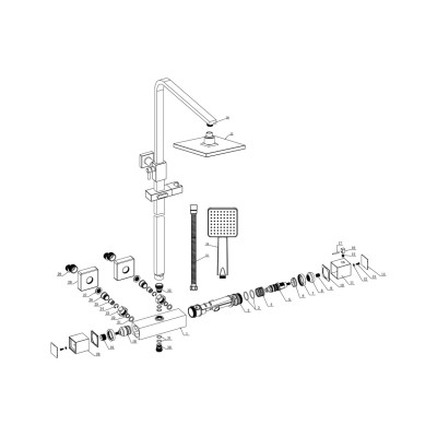 Apollo Cool-Touch Thermostatic Mixer Shower w/Riser & Overhe 2