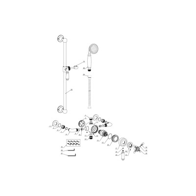 Zeus Concentric Single Outlet Shower Valve & Riser Kit Pack 2