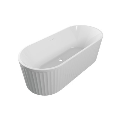 Salerno Fluted Freestanding 1700x750x570mm 0TH Bath | Baths