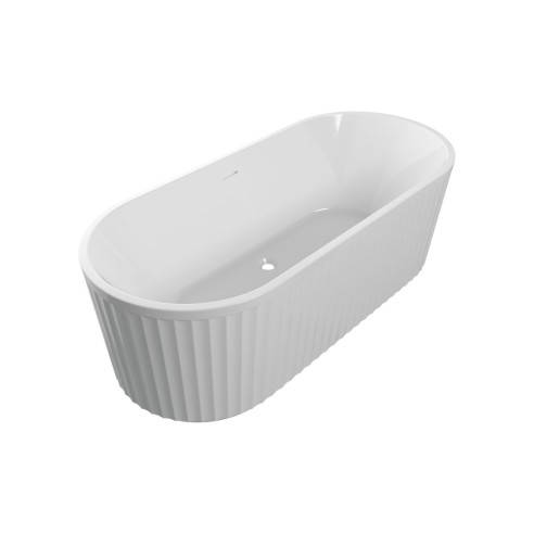 Salerno Fluted Freestanding 1700x750x570mm 0TH Bath | Baths