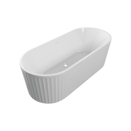 Salerno Fluted Freestanding 1700x750x570mm 0TH Bath | Baths
