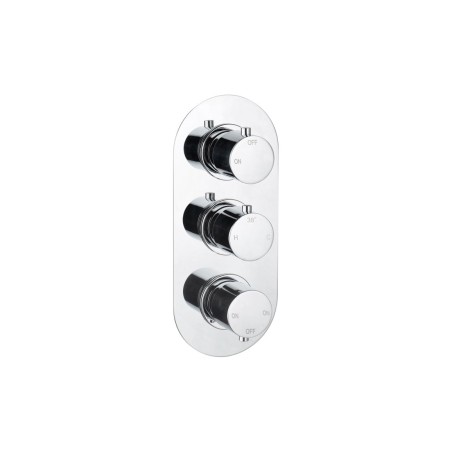 Alfredo Thermostatic Three Outlet Triple Shower Valve - Chro