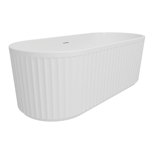 Salerno Fluted Freestanding 1700x750x570mm 0TH Bath | Baths