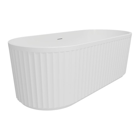 Salerno Fluted Freestanding 1700x750x570mm 0TH Bath | Baths
