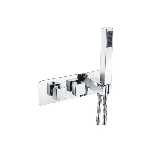 Neptune Thermostatic Two Outlet Shower Valve w/Handset - Chr