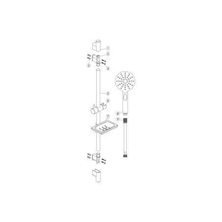 Alfredo Round Push Button Shower Kit | Showers | BathroomKin