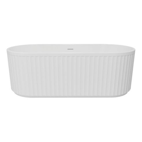 Salerno Fluted Freestanding 1700x750x570mm 0TH Bath | Baths