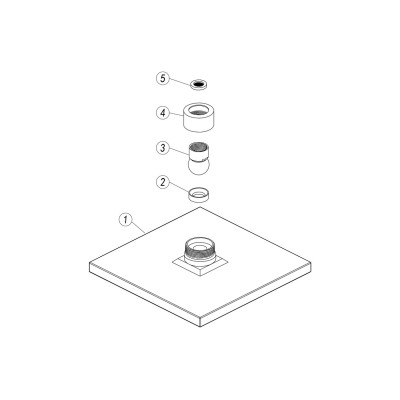 Pancho 200mm Square Showerhead - Chrome | Showers | Bathroom 2