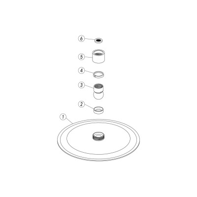 Alfredo 200mm Round Ultraslim Showerhead - Chrome | Showers 2