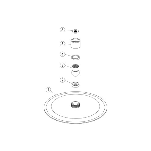 Alfredo 200mm Round Ultraslim Showerhead - Chrome | Showers