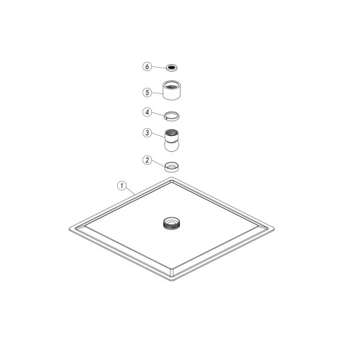 Pancho 250mm Square Ultraslim Showerhead - Chrome | Showers