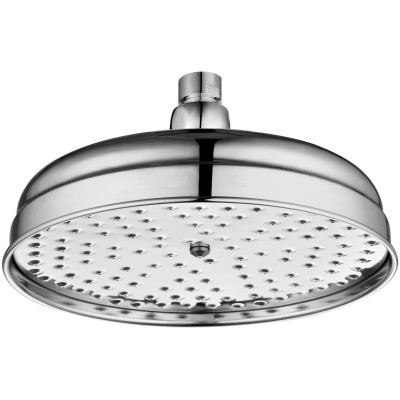 Zeus 200mm Round Traditional Showerhead - Chrome | Showers |