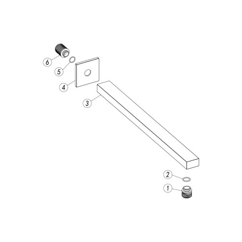 Pancho 350mm Square Shower Arm - Chrome | Showers | Bathroom