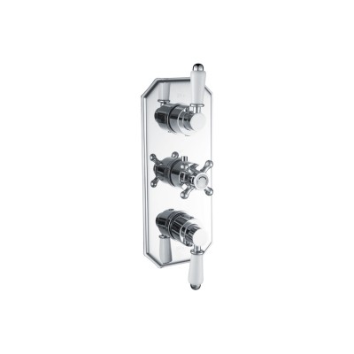 Zeus Traditional Lever Thermostatic Two Outlet Shower Valve