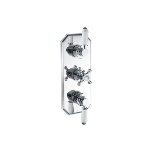 Zeus Traditional Lever Thermostatic Two Outlet Shower Valve