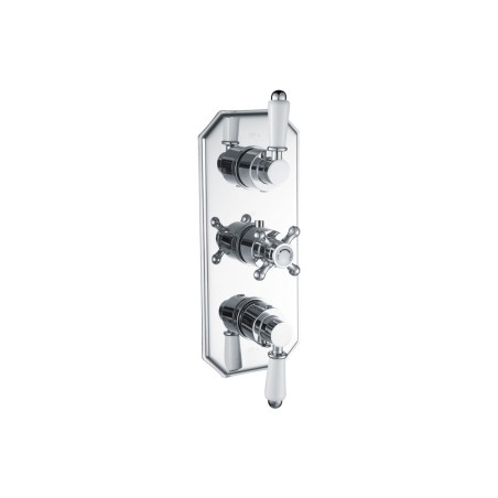 Zeus Traditional Lever Thermostatic Two Outlet Shower Valve