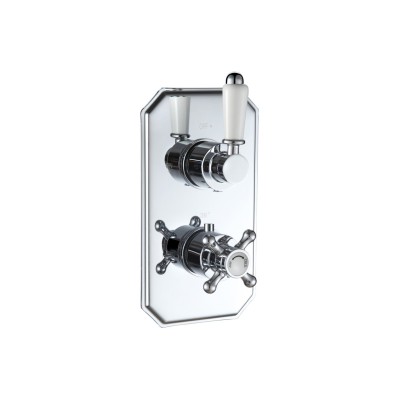 Zeus Traditional Lever Thermostatic Single Outlet Shower Val