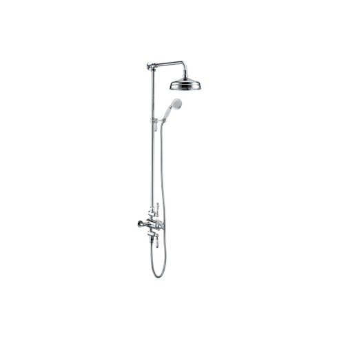 Zeus Thermostatic Shower Kit - Chrome | Showers | BathroomKi