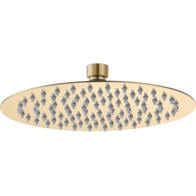 Alfredo 250mm Round Ultraslim Showerhead - Brushed Brass | S