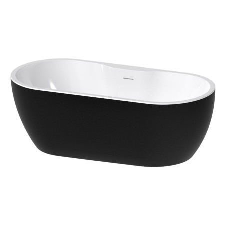 //2Go Freestanding 1650x745x580mm 0TH Bath - Gloss Black | B