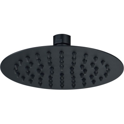 Alfredo 200mm Round Ultraslim Showerhead - Matt Black | Show