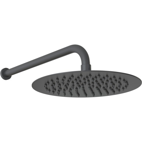 Alfredo 200mm Round Ultraslim Showerhead - Matt Black | Show