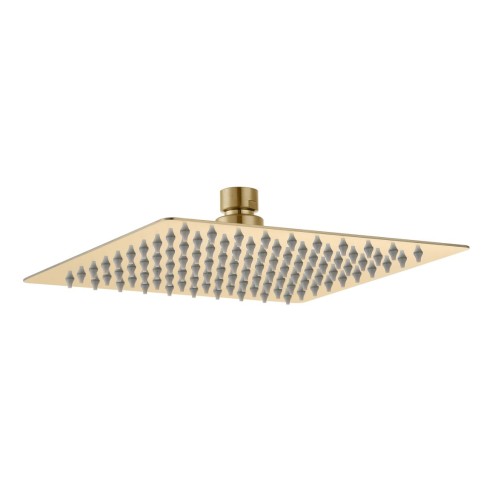 Pancho 200mm Square Ultraslim Showerhead - Brushed Brass | S