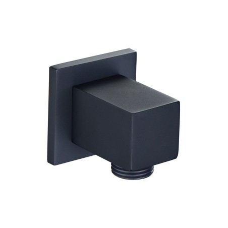 Square Wall Outlet Elbow - Matt Black | Showers | BathroomKi