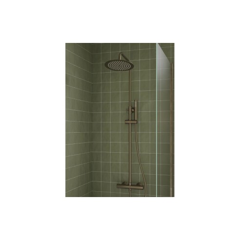 Alfredo Round Thermostatic Bar Mixer w/Riser Kit - Brushed B