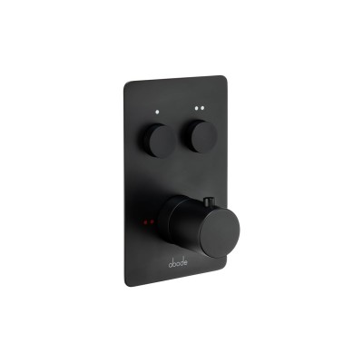 Abode Uno Concealed Push Button Shower (2 Exit) - Matt Black