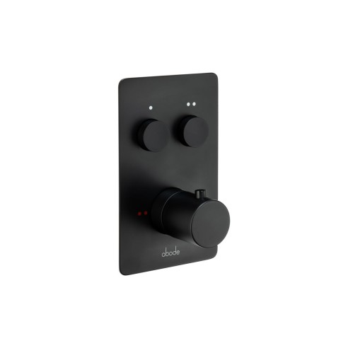 Abode Uno Concealed Push Button Shower (2 Exit) - Matt Black