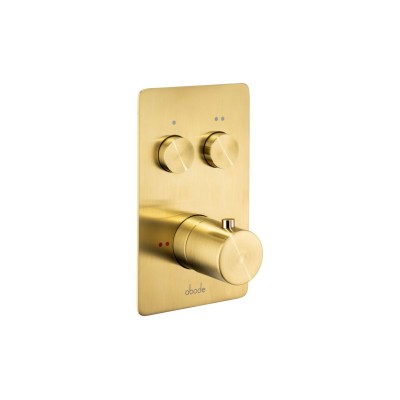 Abode Uno Concealed Push Button Shower (2 Exit) - Brushed Br